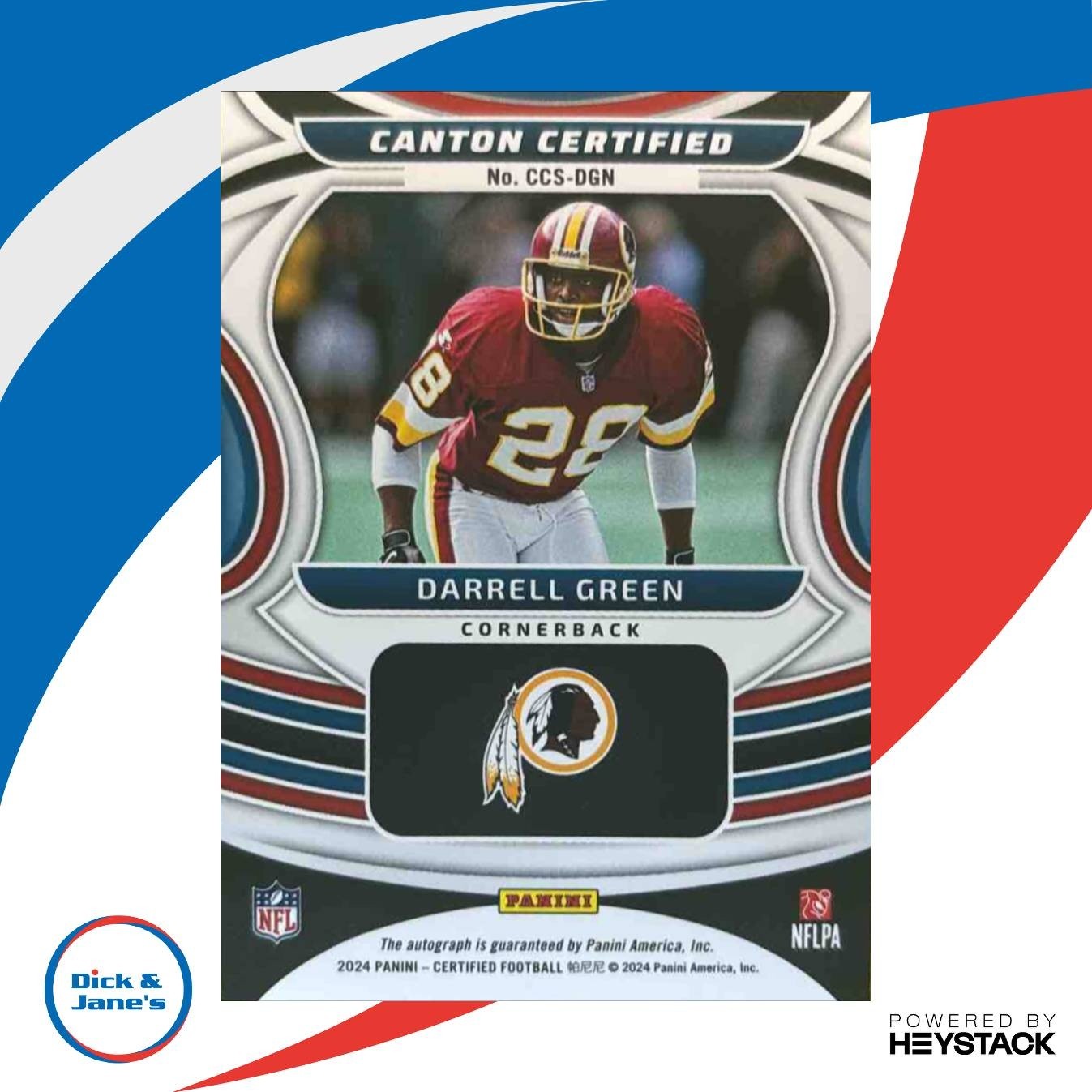 2024 Panini Certified Darrell Green Canton Signature Gold Etch /10 Auto Redskins - Sports Cards