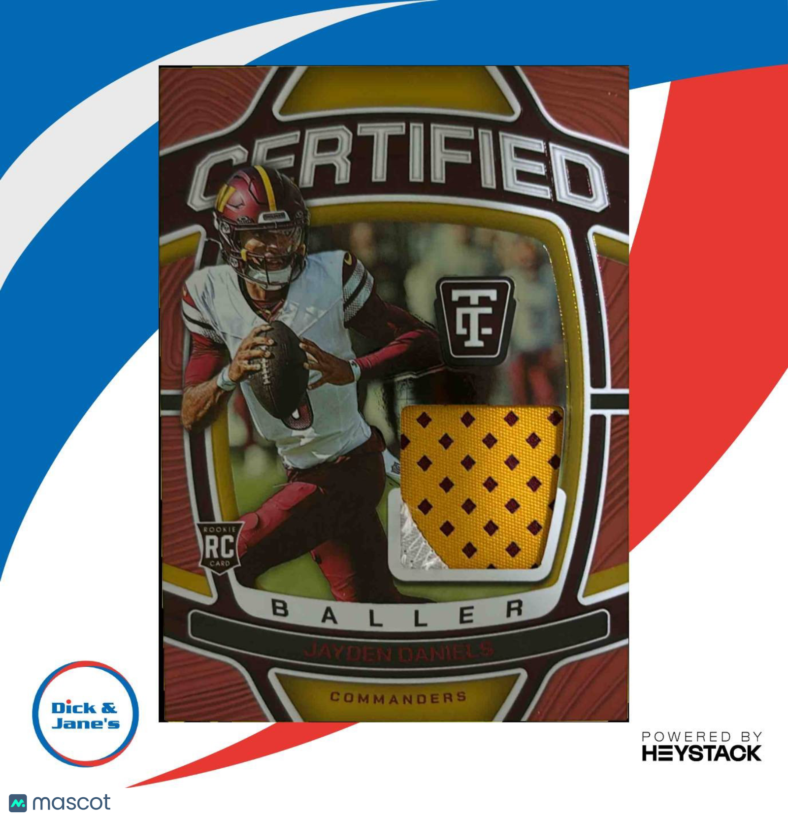 2024 Panini Certified Jayden Daniels Rookies Red Mirror 70/99 #4 RC Washington - Sports Cards