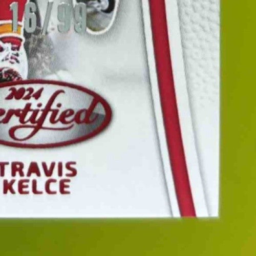 2024 Panini Certified Travis Kelce Piece of the Game Red /99 Kansas City Chiefs - Sports Cards