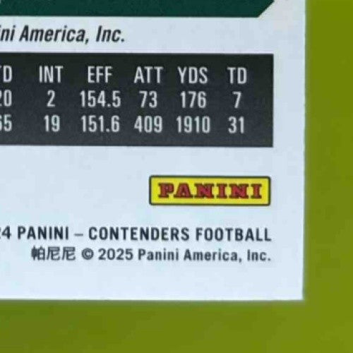 2024 Panini Contenders Jordan Travis Rookie Ticket Auto Playoff /149 #105 Jets - Sports Cards