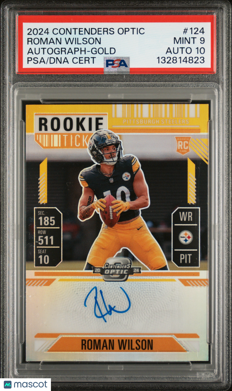2024 Panini Contenders Optic Roman Wilson Autograph Gold /10 Rookie PSA 9 MINT - Graded Sports Cards
