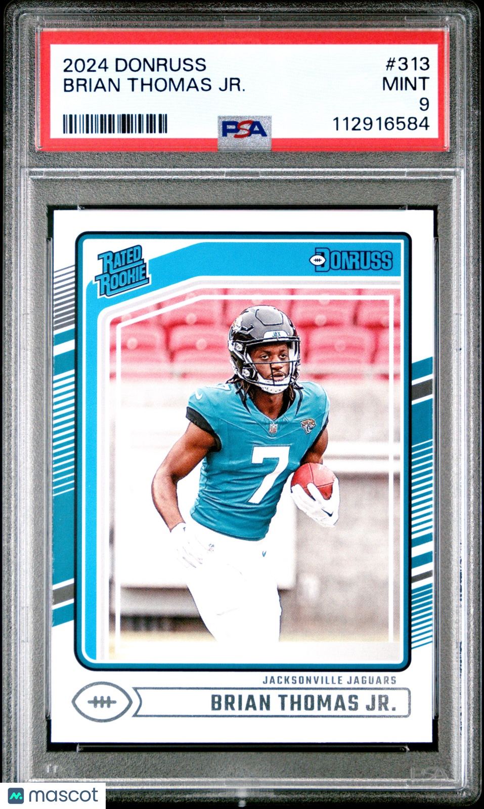 2024 Panini Donruss Brian Thomas Jr. Rookie #313 PSA 9 Jacksonville Jaguars - Graded Sports Cards