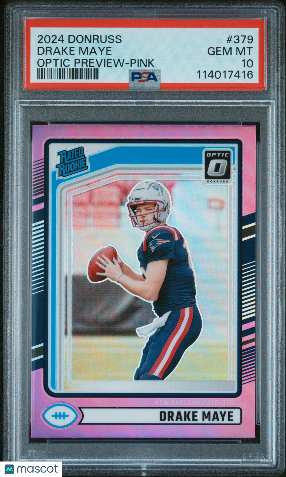 2024 Panini Donruss Drake Maye Optic Preview Pink Rookie #379 PSA 10 GEM MINT - Graded Sports Cards