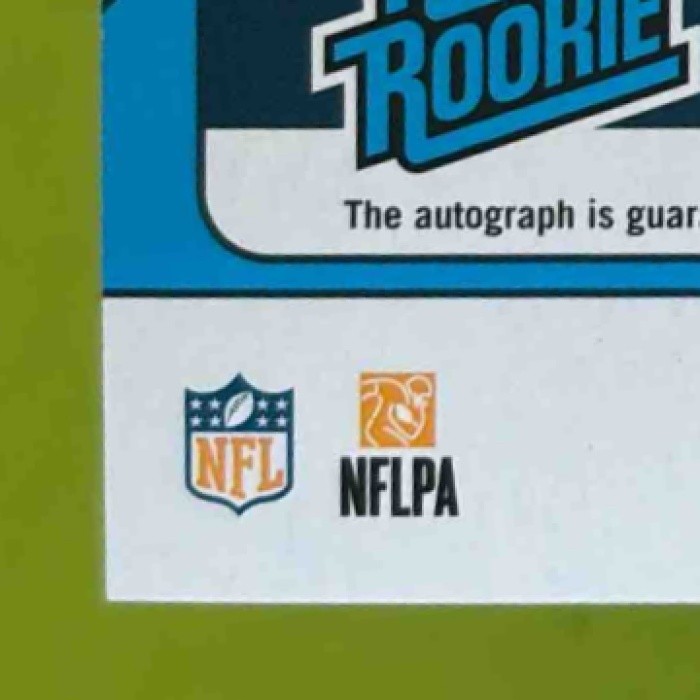 2024 Panini Donruss J.J. McCarthy Rated Rookie Auto Blue #303 Minnesota Vikings - Sports Cards