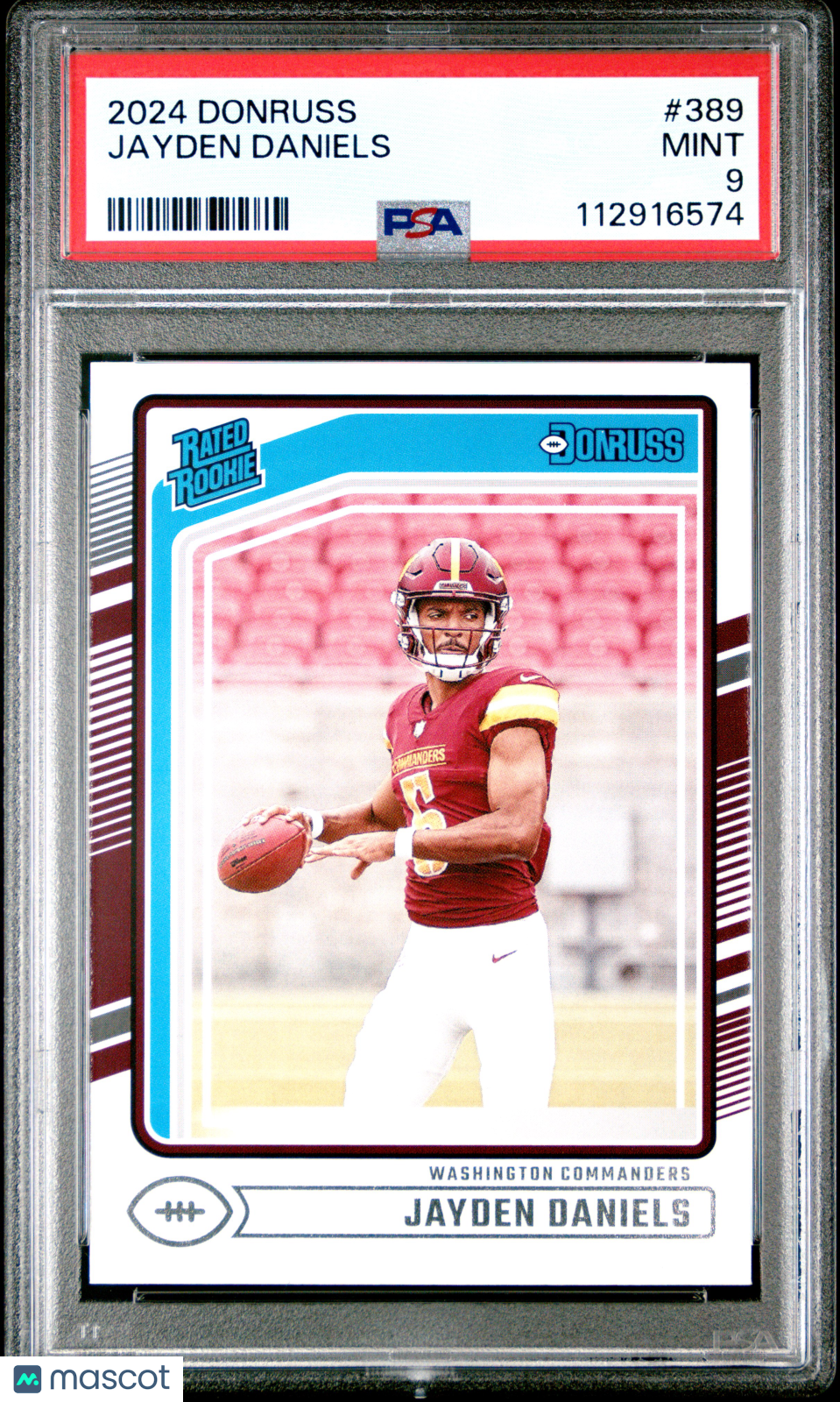 2024 Panini Donruss Jayden Daniels Rookie #389 PSA 9 Washington Commanders Graded Sports Cards