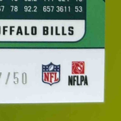 2024 Panini Donruss Optic Josh Allen Lime Green 17/50 #19 Buffalo Bills - Sports Cards