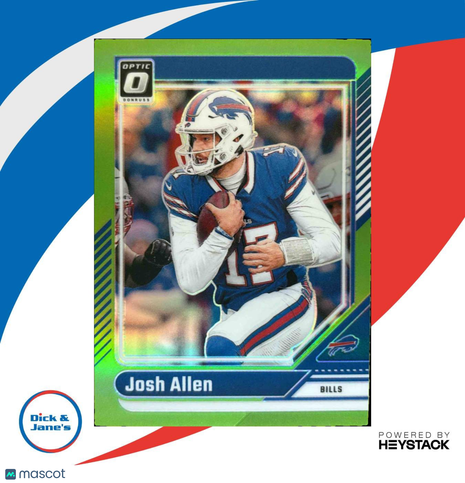 2024 Panini Donruss Optic Josh Allen Lime Green 17/50 #19 Buffalo Bills - Sports Cards
