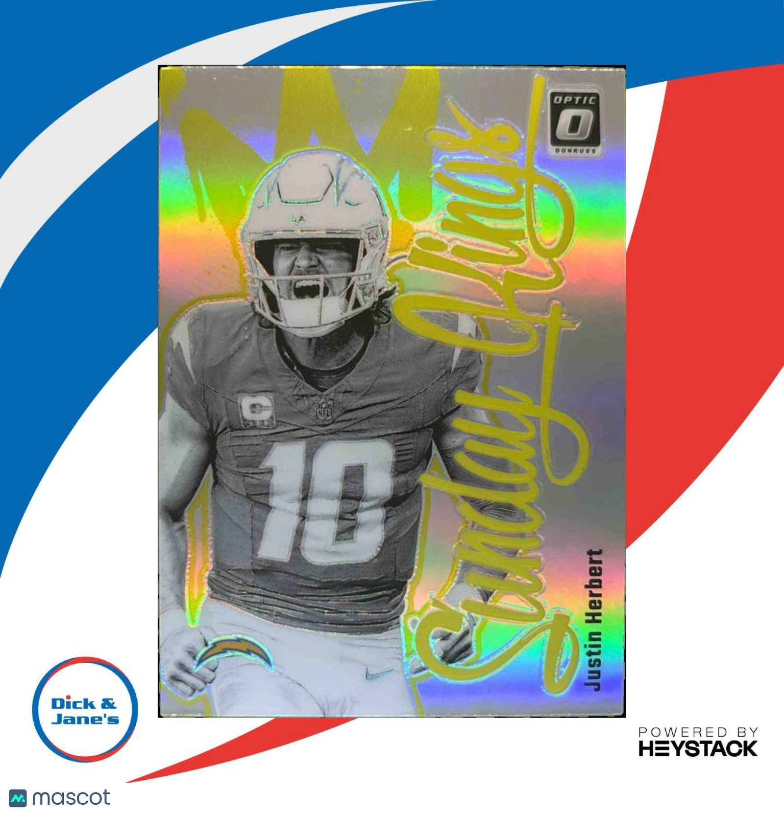 2024 Panini Donruss Optic Justin Herbert Sunday Kings SP #8 Los Angeles Chargers - Sports Cards