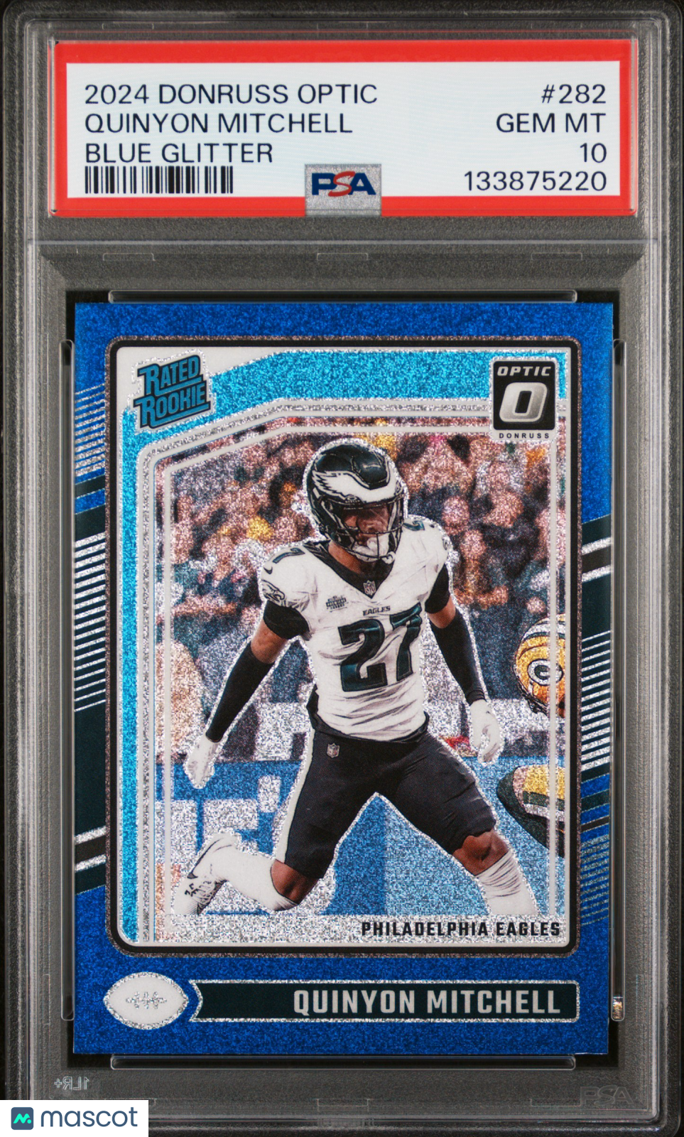 2024 Panini Donruss Optic Quinyon Mitchell Blue Glitter #282 PSA 10 - Graded Sports Cards