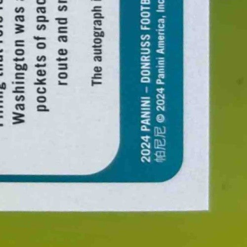 2024 Panini Donruss Parker Washington Signature Marks Auto Jacksonville Jaguars - Sports Cards