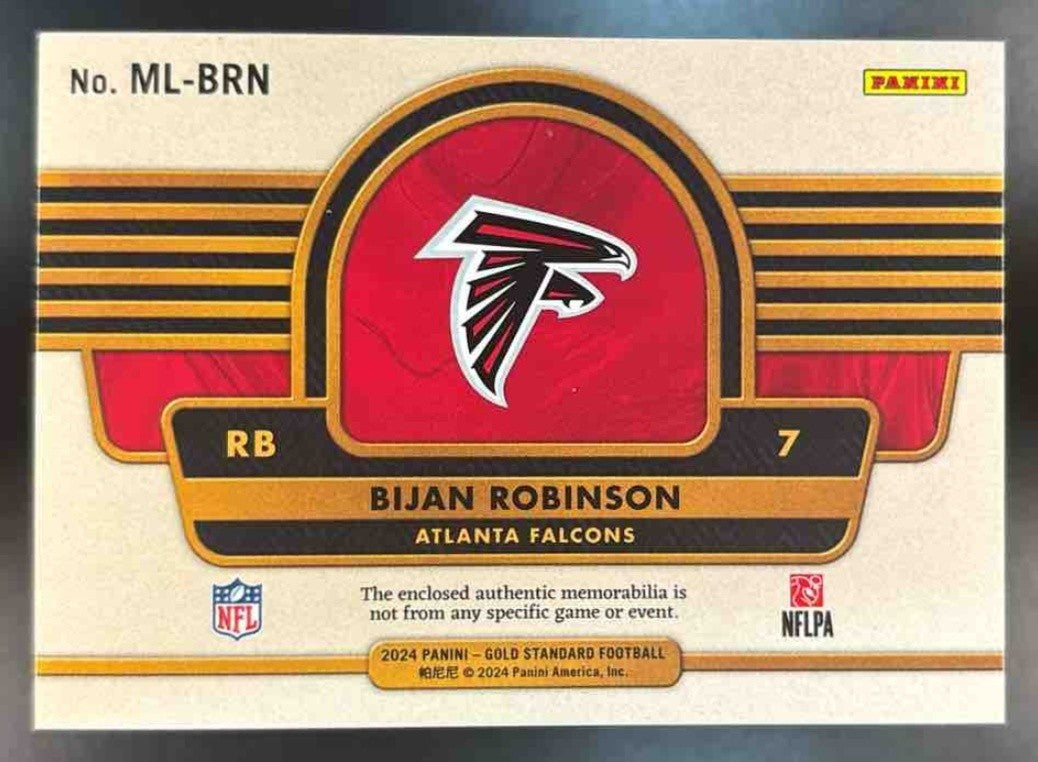 2024 Panini Gold Standard Bijan Robinson Mother Lode Five Patch Atlanta Falcons - Sports Cards