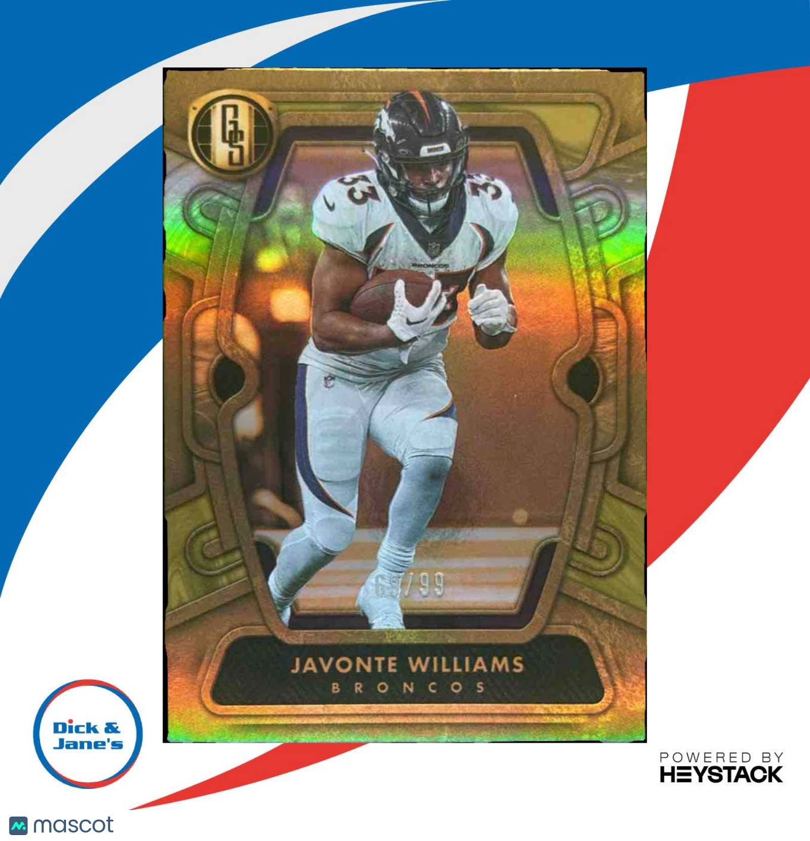 2024 Panini Gold Standard Javonte Williams 69/99 #28 Denver Broncos - Sports Cards