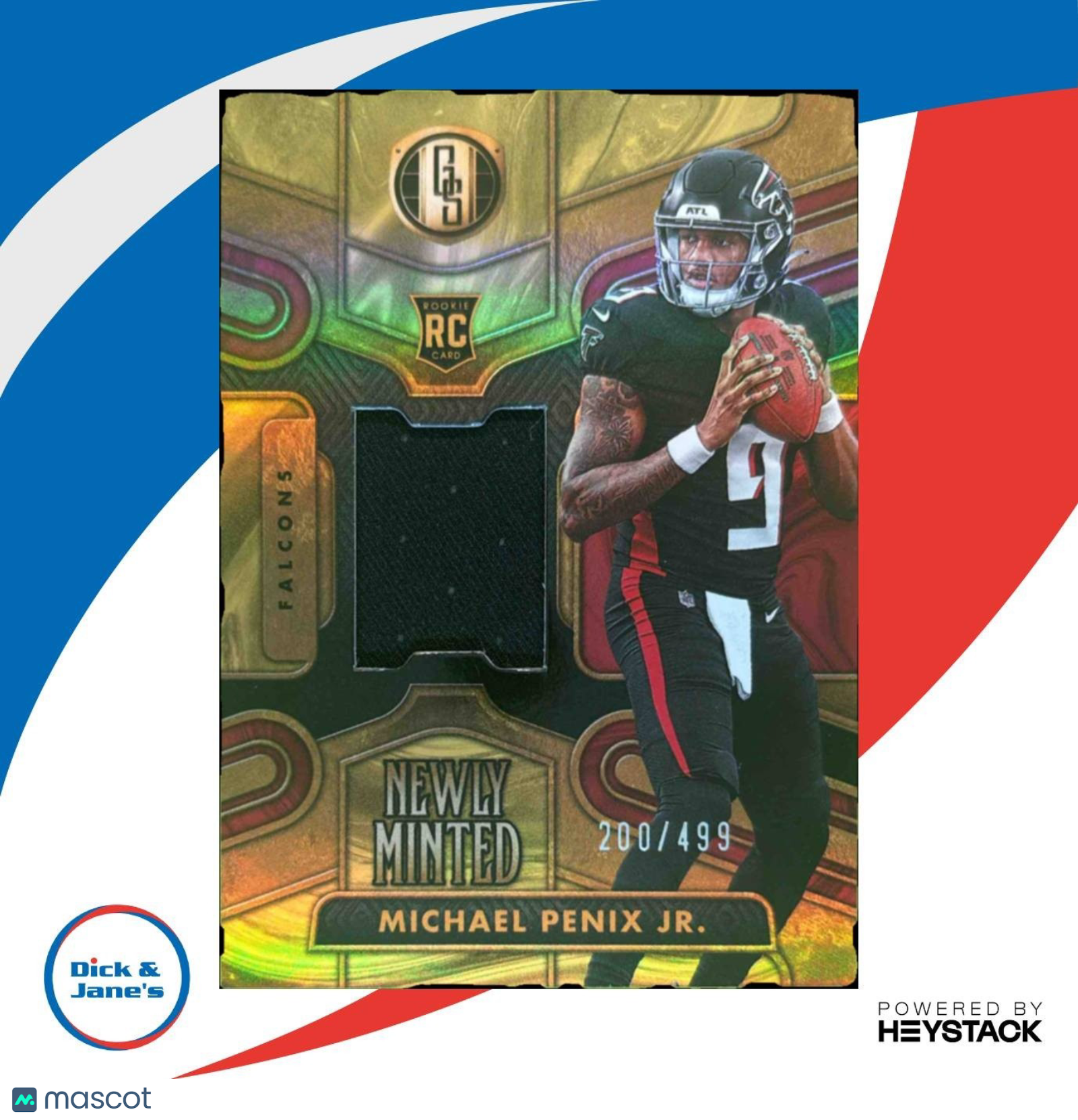 2024 Panini Gold Standard Michael Penix Jr. Newly Minted Patch /499 RC Falcons - Sports Cards