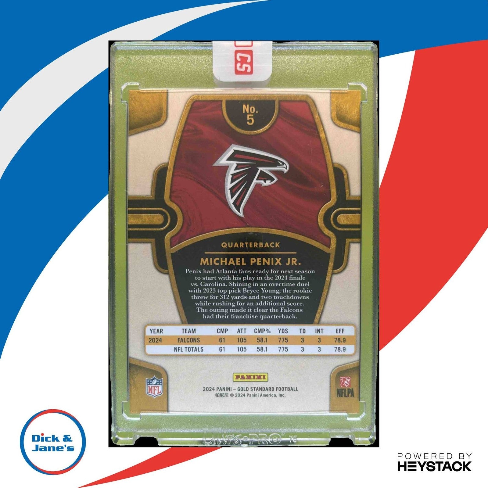 2024 Panini Gold Standard Michael Penix Jr. RC /99 #5 Atlanta Falcons - Sports Cards