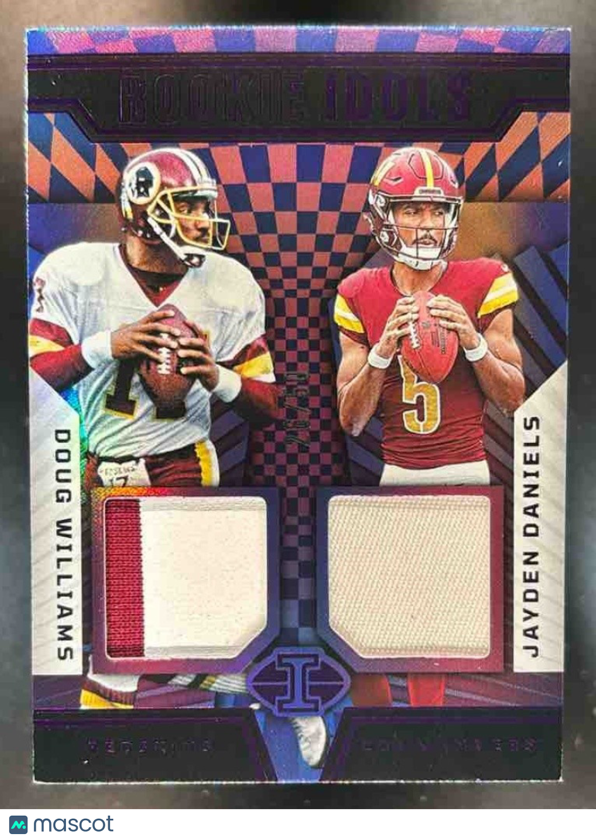 2024 Panini Illusion Doug Williams Jayden Daniels Rookie Idols Dual Patch MEM RC - Sports Cards