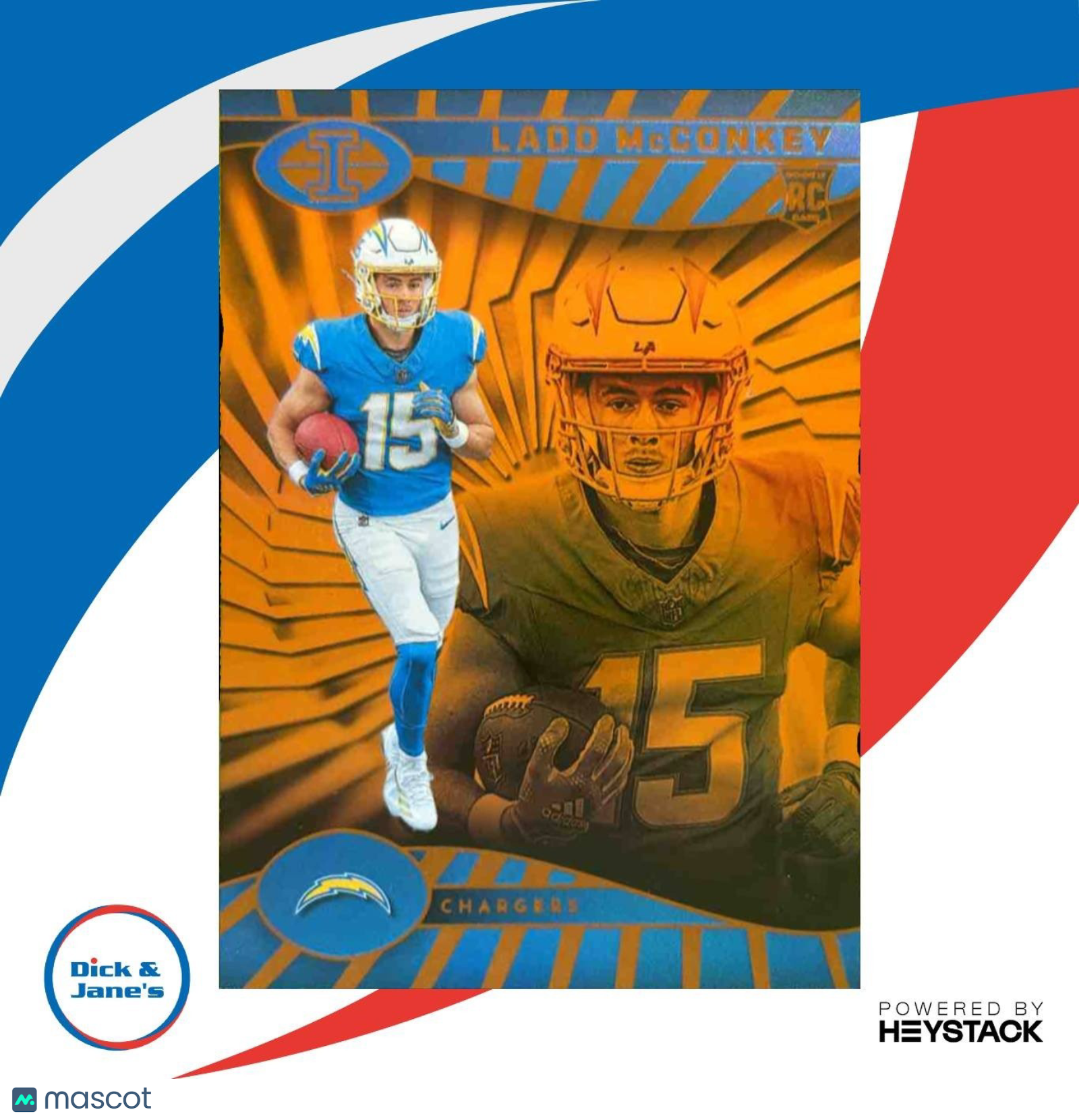 2024 Panini Illusions Ladd McConkey Orange Trophy Collection #51 RC Chargers - Sports Cards