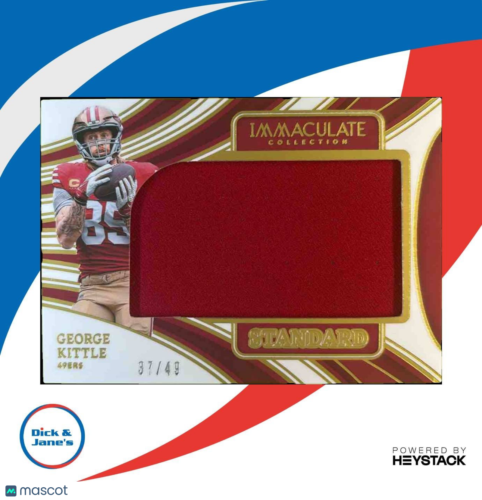2024 Panini Immaculate George Kittle Standard Jersey /49 #34 San Francisco 49ers - Sports Cards