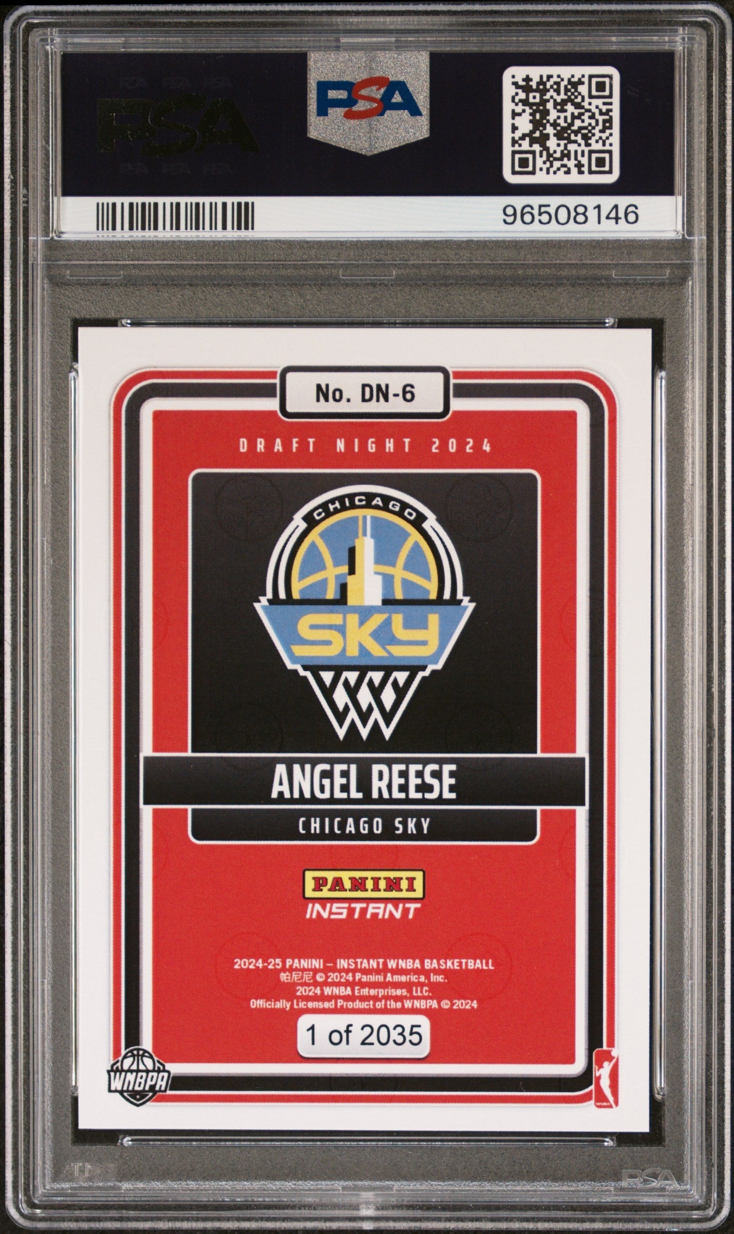 2024 Panini Instant WNBA Draft Night Angel Reese Rookie #DN6 PSA 9 Chicago Sky - Graded Sports Cards