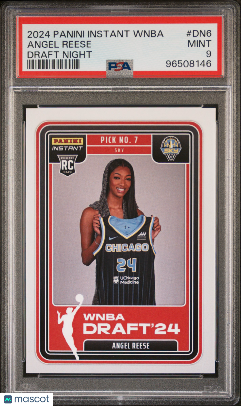 2024 Panini Instant WNBA Draft Night Angel Reese Rookie #DN6 PSA 9 Chicago Sky - Graded Sports Cards