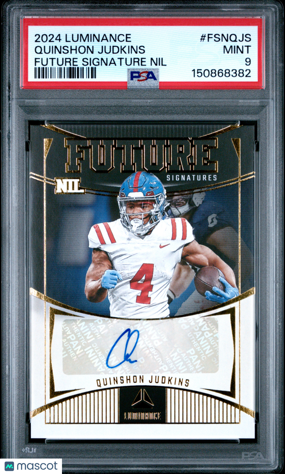 2024 Panini Luminance Future Signatures Nil Quinshon Judkins #FSNQJS PSA 9 - Graded Sports Cards