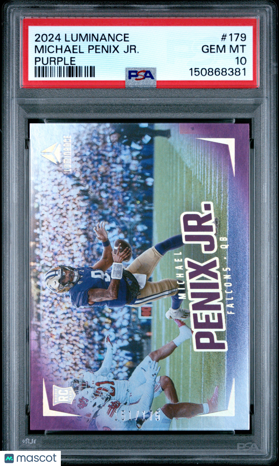 2024 Panini Luminance Michael Penix JR. Purple 151/175 #179 PSA 10 - Graded Sports Cards