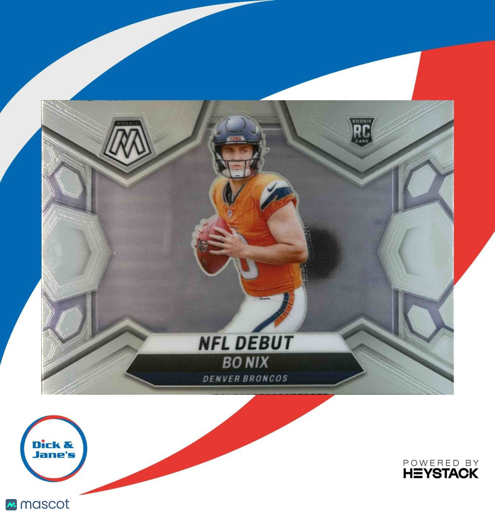 2024 Panini Mosaic Bo Nix #271 RC Denver Broncos - Sports Cards