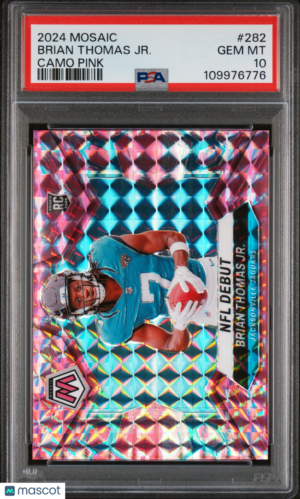 2024 Panini Mosaic Brian Thomas JR. Camo Pink Rookie #282 PSA 10 GEM MINT - Graded Sports Cards