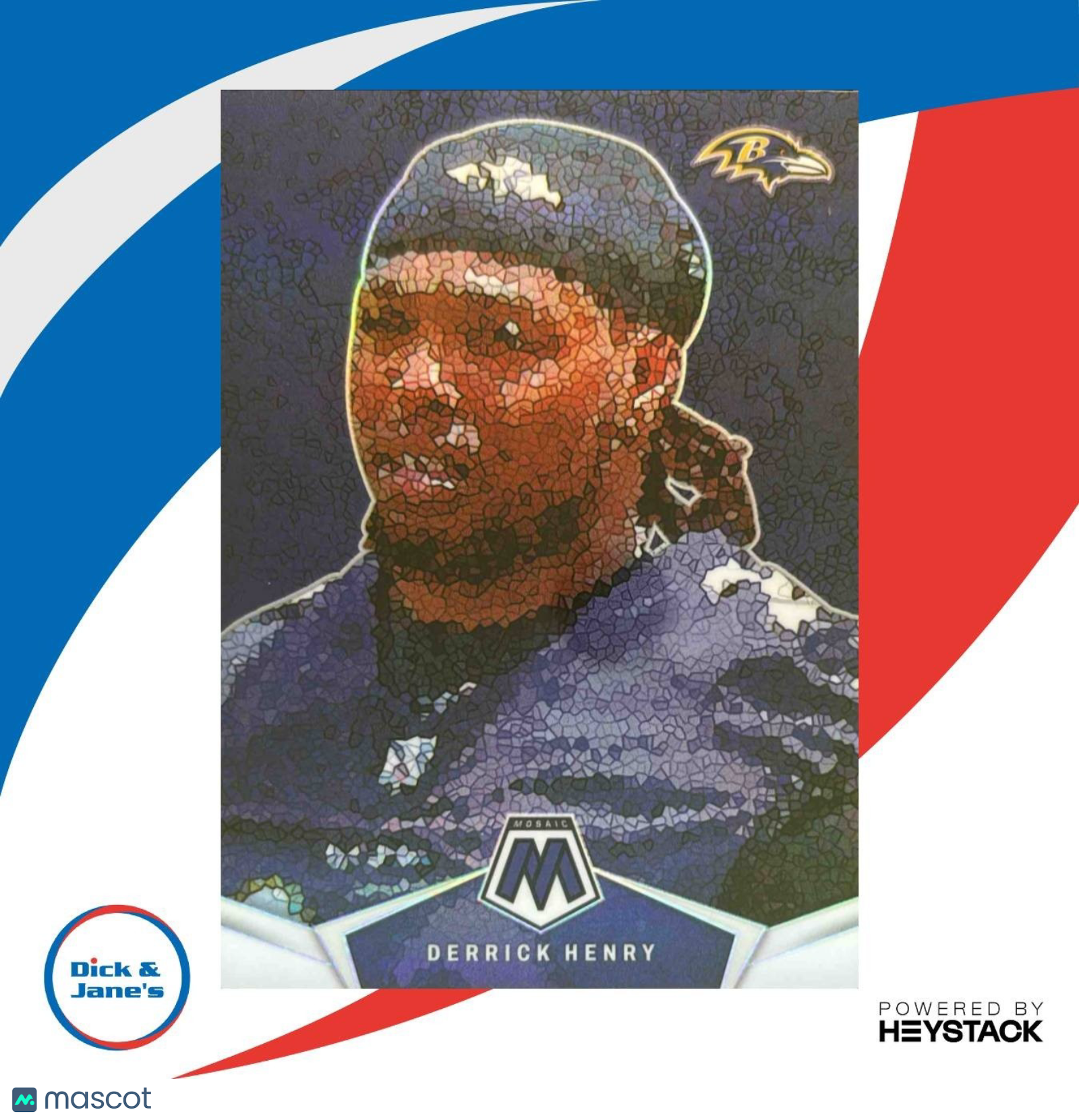 2024 Panini Mosaic Derrick Henry Micro Mosaic #MM-DHY Baltimore Ravens - Sports Cards