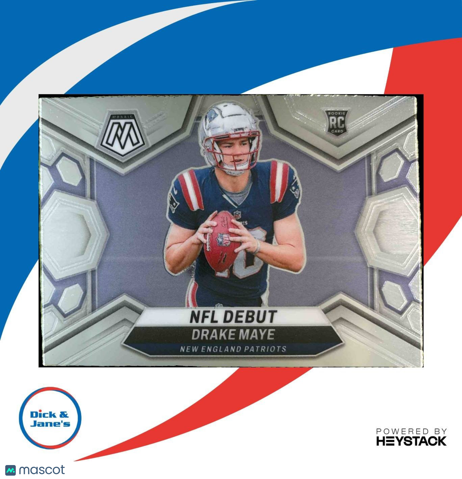 2024 Panini Mosaic Drake Maye #273 RC NFL Debut New England Patriots - Sports Cards