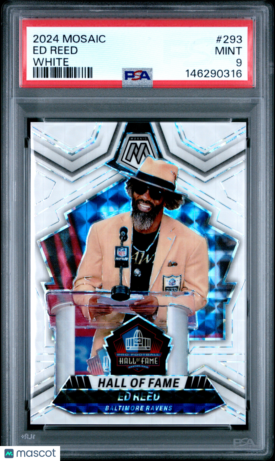 2024 Panini Mosaic Ed Reed White #293 PSA 9 4/25 - Graded Sports Cards