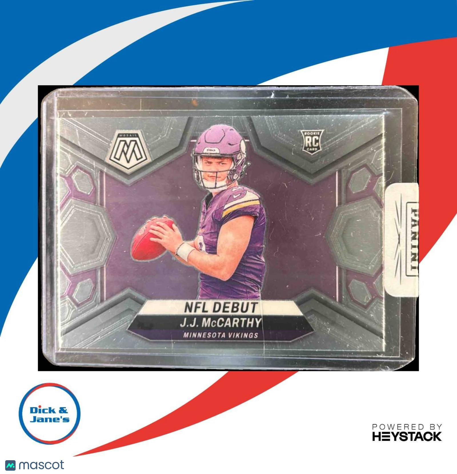 2024 Panini Mosaic J.J. McCarthy #275 RC NFL Debut Minnesota Vikings - Sports Cards