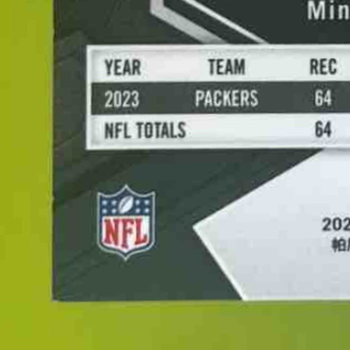 2024 Panini Mosaic Jayden Reed Blue Sparkle Prizm 46/96 #81 Green Bay Packers - Sports Cards