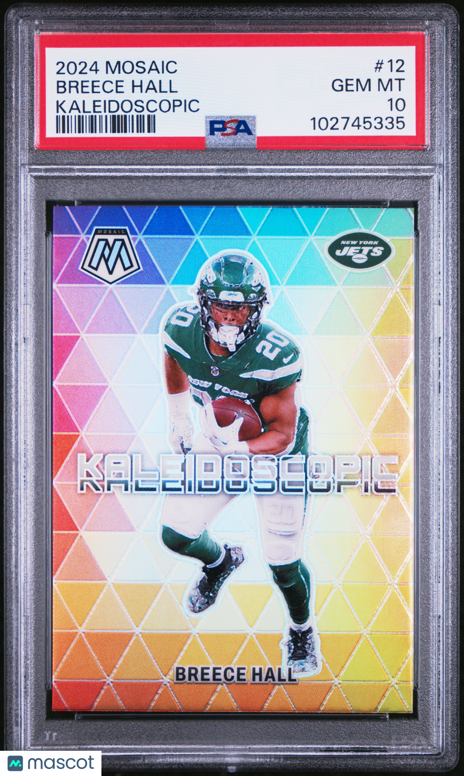 2024 Panini Mosaic Kaleidoscopic Breece Hall Rookie #12 PSA 10 GEM MINT - Graded Sports Cards