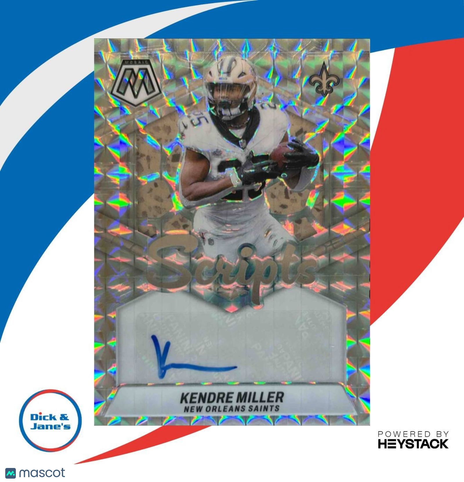 2024 Panini Mosaic Kendre Miller Scripts Mosaic Prizm #SC-SMI Auto Saints - Sports Cards