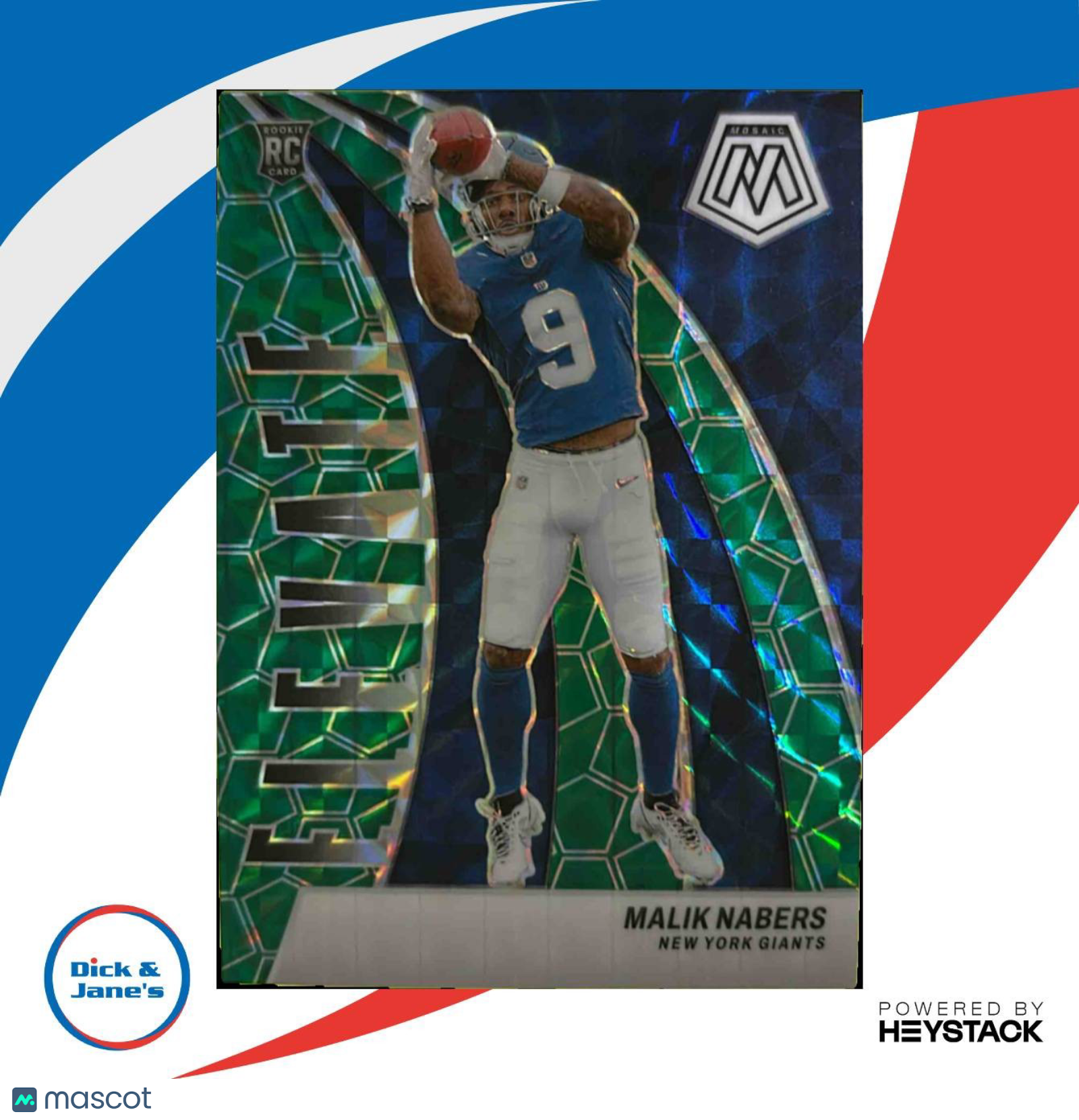 2024 Panini Mosaic Malik Nabers Elevate Green #3 RC New York Giants - Sports Cards