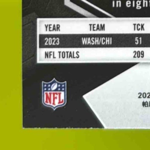 2024 Panini Mosaic Montez Sweat Reactive Blue Prizm #41 Chicago Bears - Sports Cards