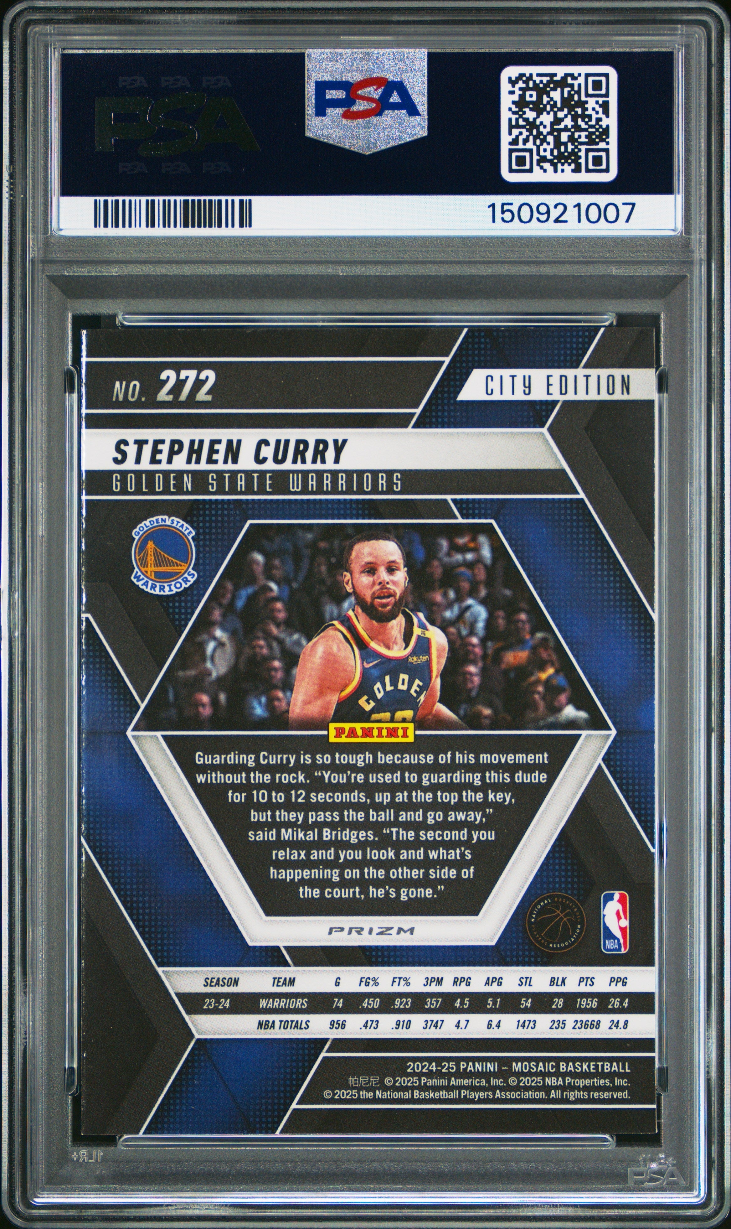 2024 Panini Mosaic Stephen Curry International #272 PSA 10 POP 1 - Graded Sports Cards