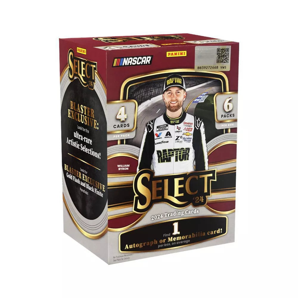2024 Panini NASCAR Select Auto Racing Trading Card Blaster Box (1 Auto / Mem) - NASCAR Blaster Box