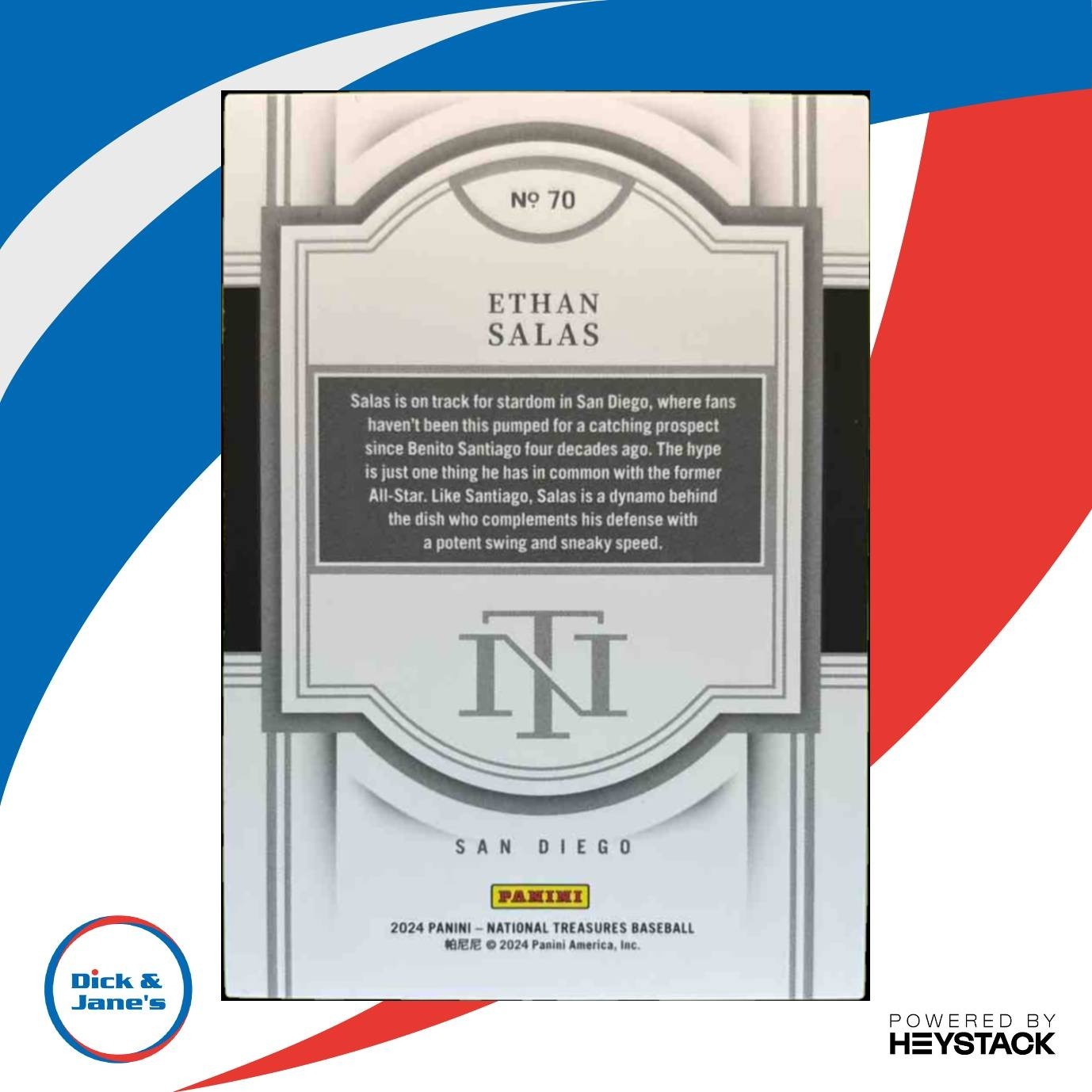 2024 Panini National Treasures Ethan Salas 8/99 #70 San Diego Padres - Sports Cards