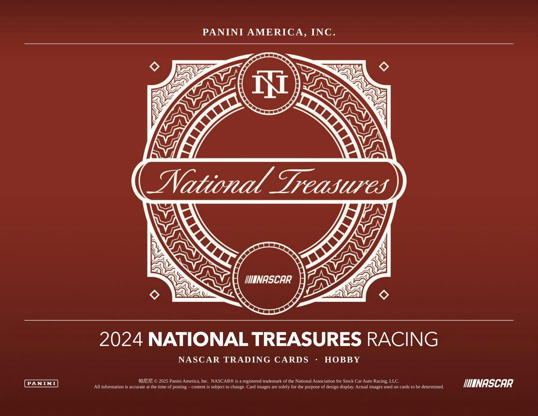 2024 Panini National Treasures Racing Hobby Box (8 Autos or Mems / Box) - Sports Collectibles