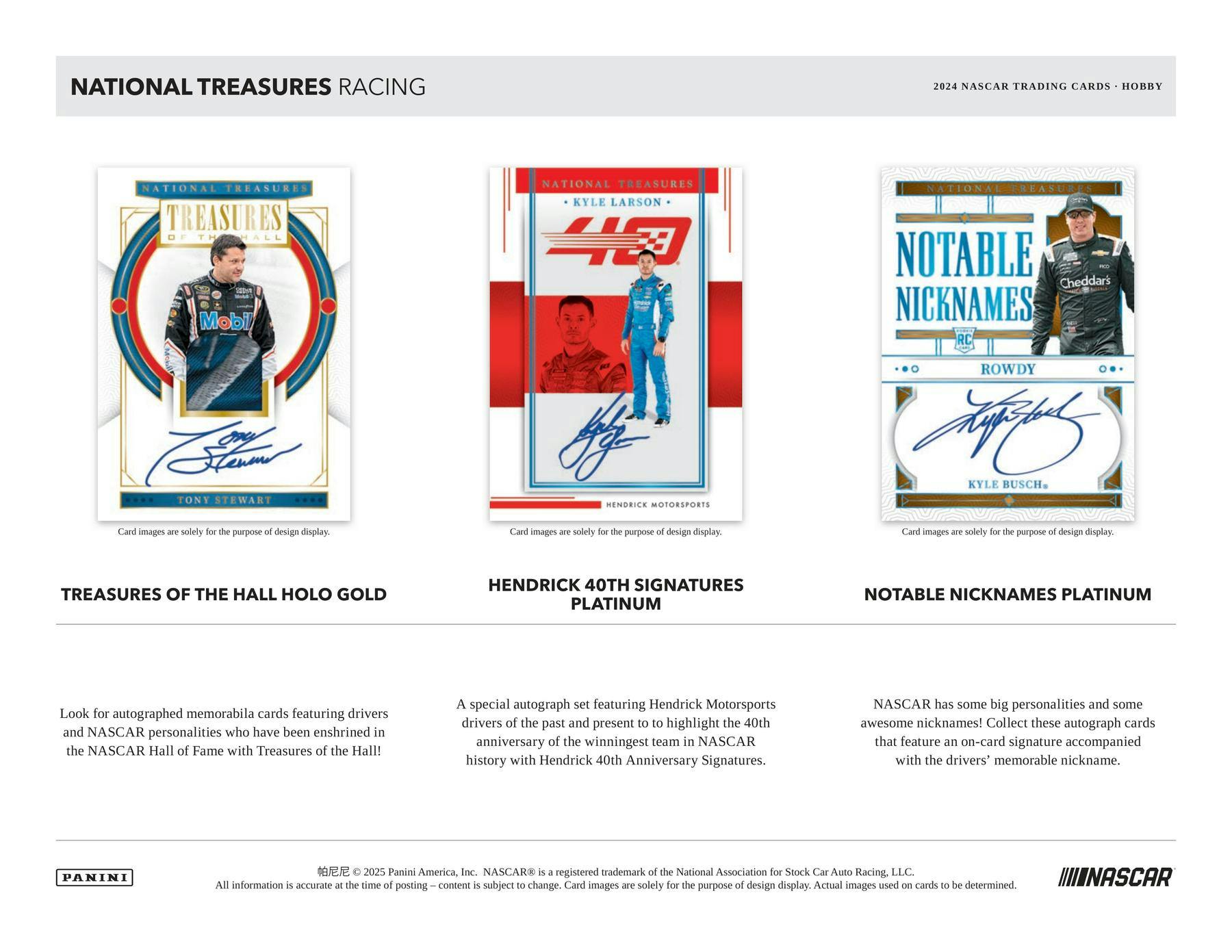 2024 Panini National Treasures Racing Hobby Box (8 Autos or Mems / Box) - Sports Collectibles