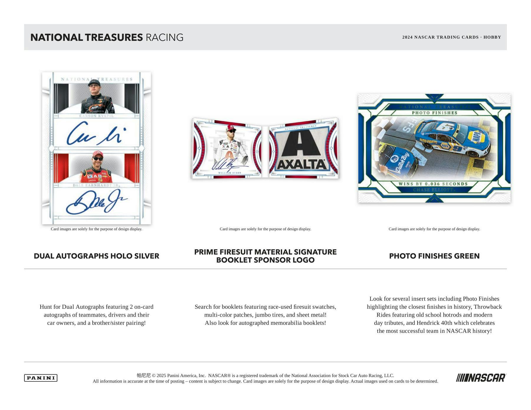 2024 Panini National Treasures Racing Hobby Box (8 Autos or Mems / Box) - Sports Collectibles