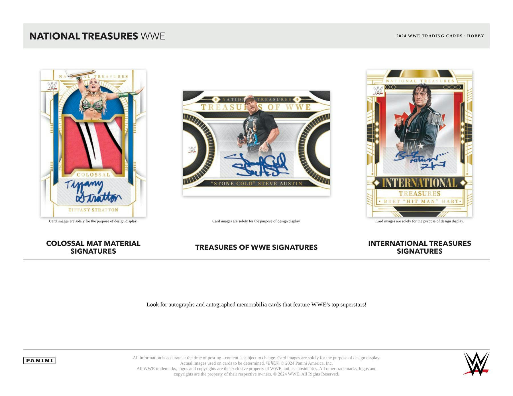 2024 Panini National Treasures WWE Wrestling Hobby Box (8 Autos / Mem per Box) - NFL Hobby Box