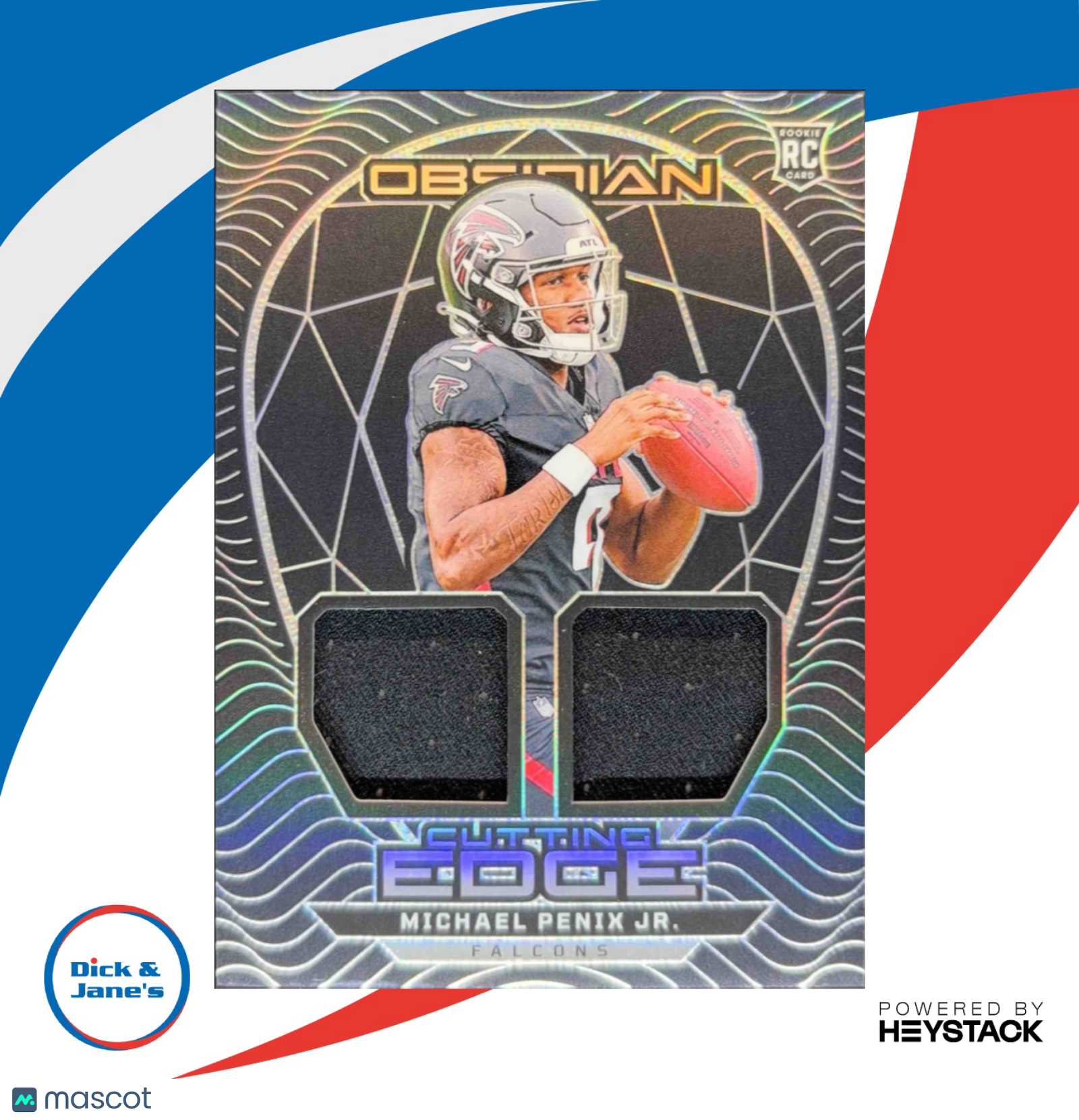 2024 Panini Obsidian Michael Penix Jr. Cutting Edge Materials Mem RC Falcons - Sports Cards