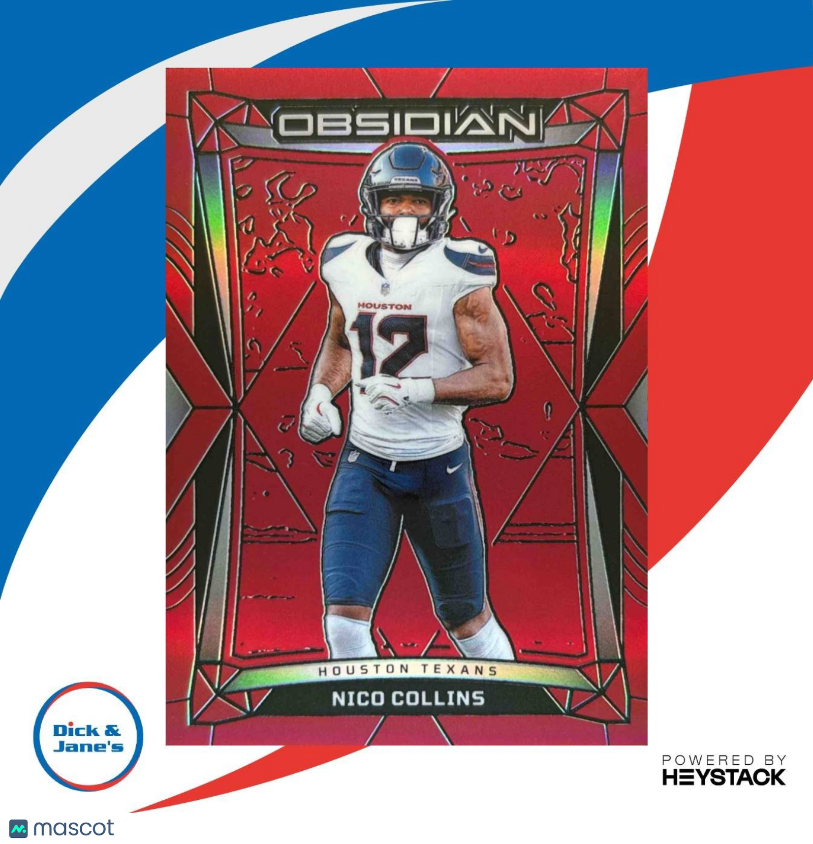 2024 Panini Obsidian Nico Collins Red 40/49 #75 Houston Texans - Sports Cards