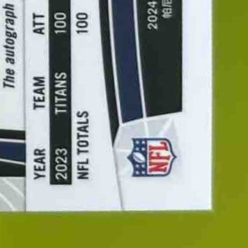 2024 Panini Obsidian Tyjae Spears Signatures #191 Auto Tennessee Titans - Sports Cards
