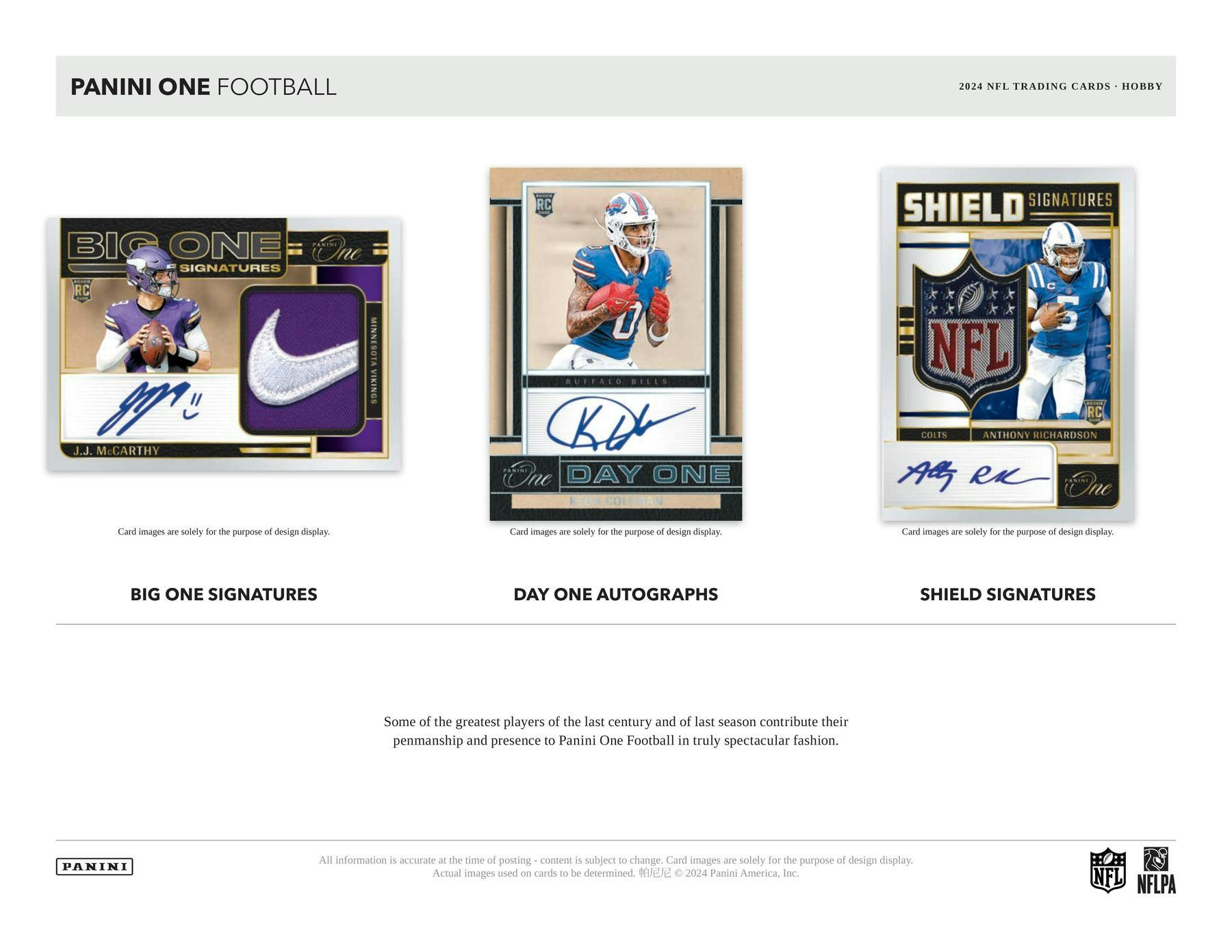 2024 Panini One Football Hobby Box (1 Auto or Mem) - NFL Hobby Box