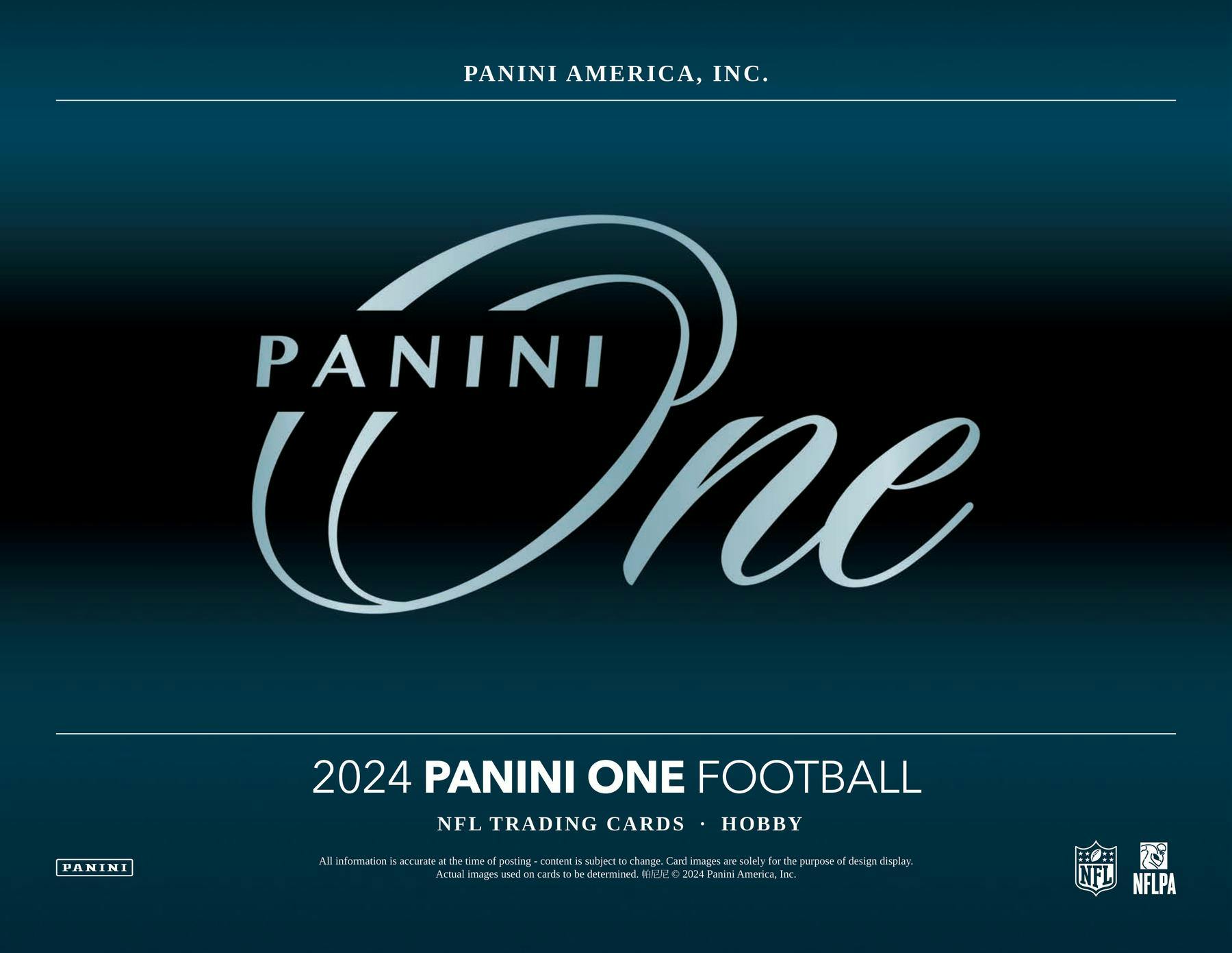 2024 Panini One Football Hobby Box (1 Auto or Mem) - NFL Hobby Box