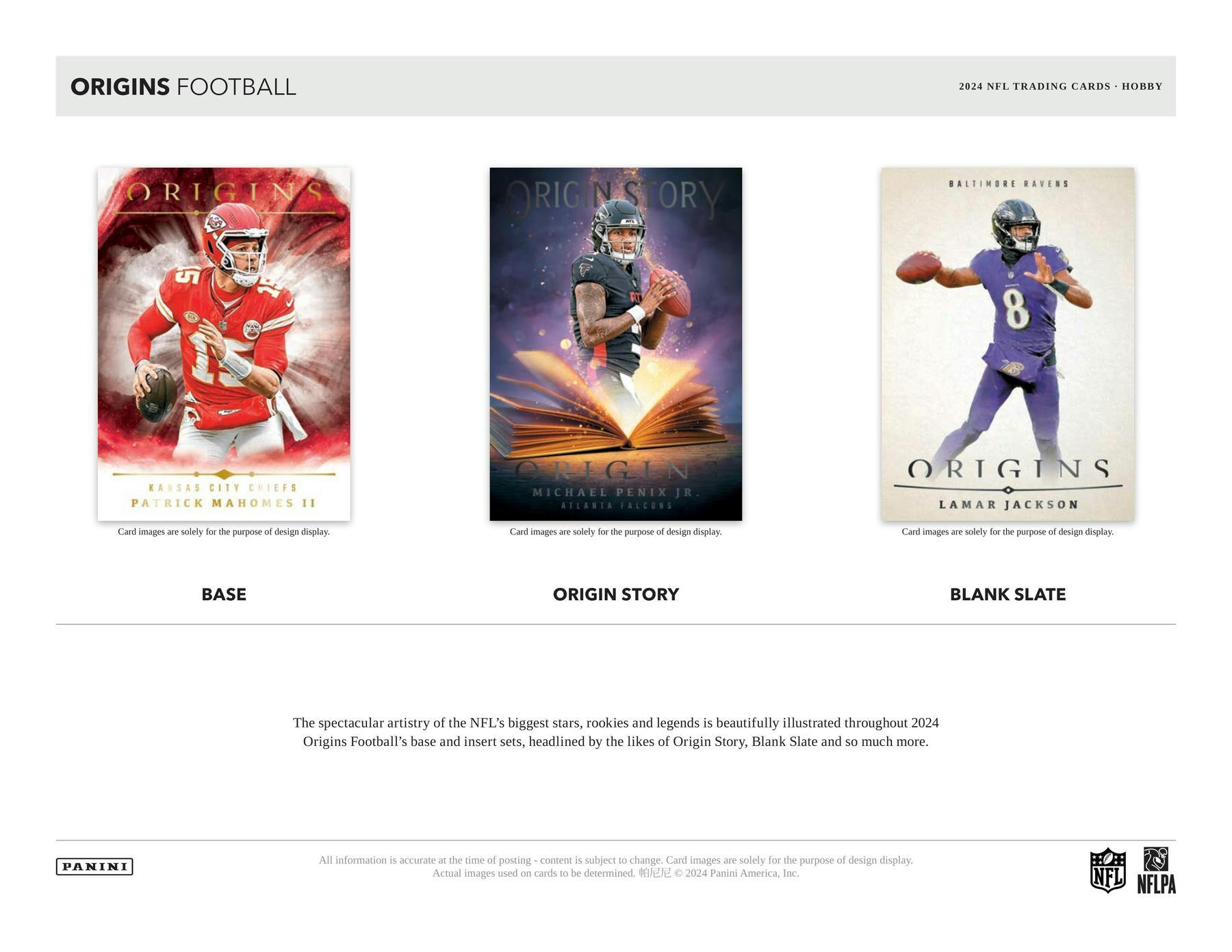 2024 Panini Origins NFL Football Hobby Box (2 Auto / 1 Mem) - NFL Hobby Box
