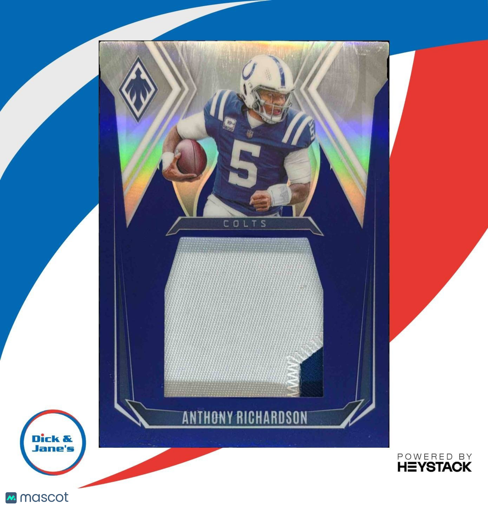 2024 Panini Phoenix Anthony Richardson Big Patch Blue /49 MEM Indianapolis Colts - Sports Cards